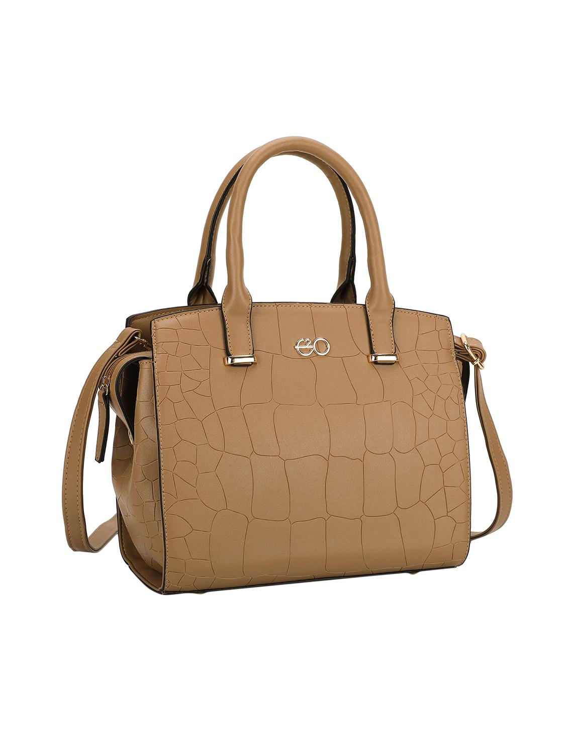 brown leatherette (pu) regular satchel - 16953602 - Zoom Image - 4