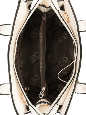 white leatherette (pu) regular satchel - 16953603 - Standard Image - 3