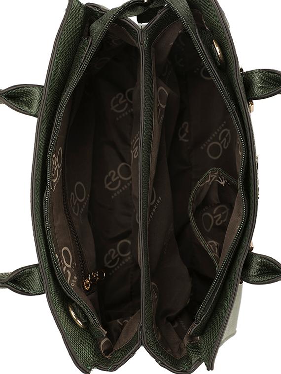green leatherette (pu) regular satchel - 16953604 - Zoom Image - 3
