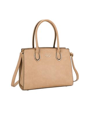 beige leatherette (pu) regular satchel - 16953605 - Standard Image - 4