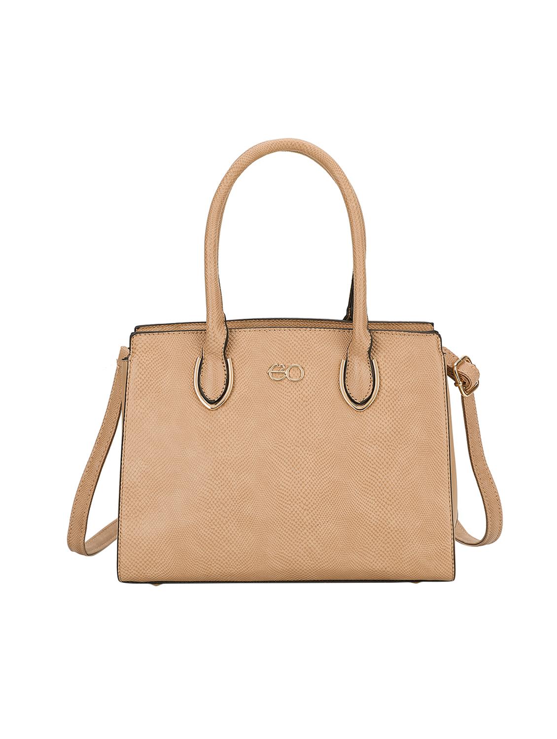 beige leatherette (pu) regular satchel - 16953605 - Zoom Image - 1