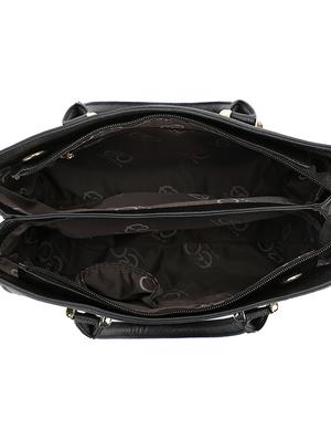 black leatherette (pu) regular satchel - 16953606 - Standard Image - 3