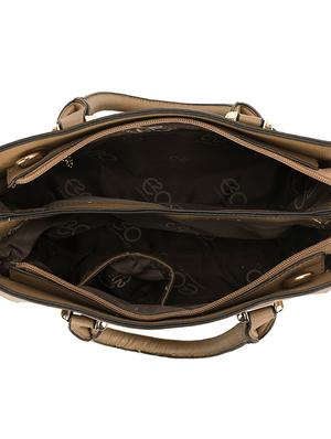 brown leatherette (pu) regular satchel - 16953607 - Standard Image - 3