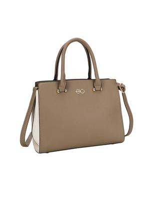 brown leatherette (pu) regular satchel - 16953607 - Standard Image - 4