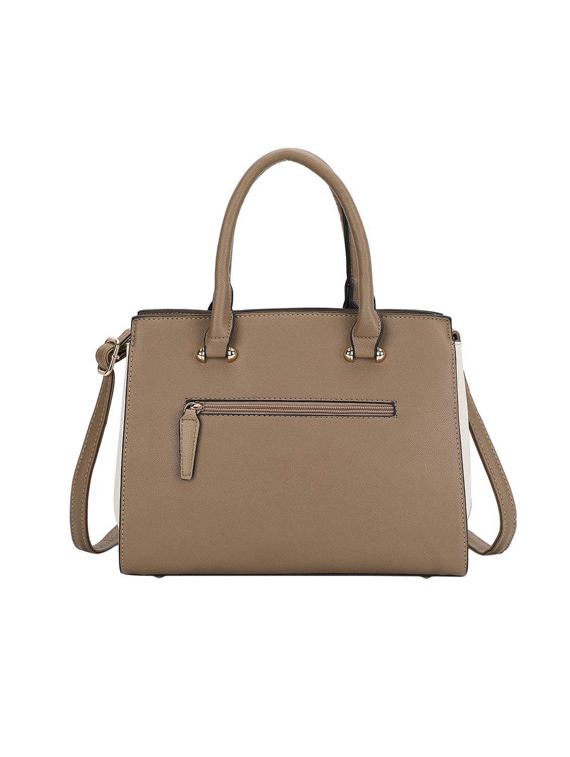 brown leatherette (pu) regular satchel - 16953607 - Zoom Image - 2