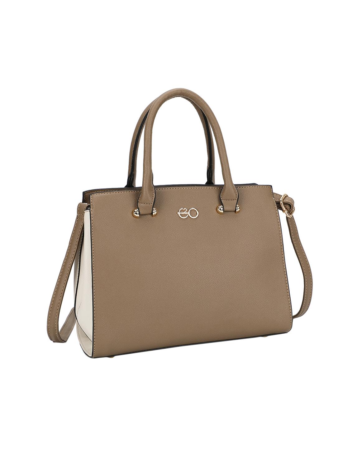brown leatherette (pu) regular satchel - 16953607 - Zoom Image - 4