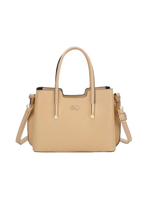 beige leatherette (pu) regular satchel - 16953608 - Standard Image - 1