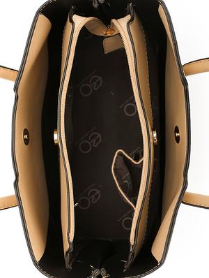 beige leatherette (pu) regular satchel - 16953608 - Standard Image - 3