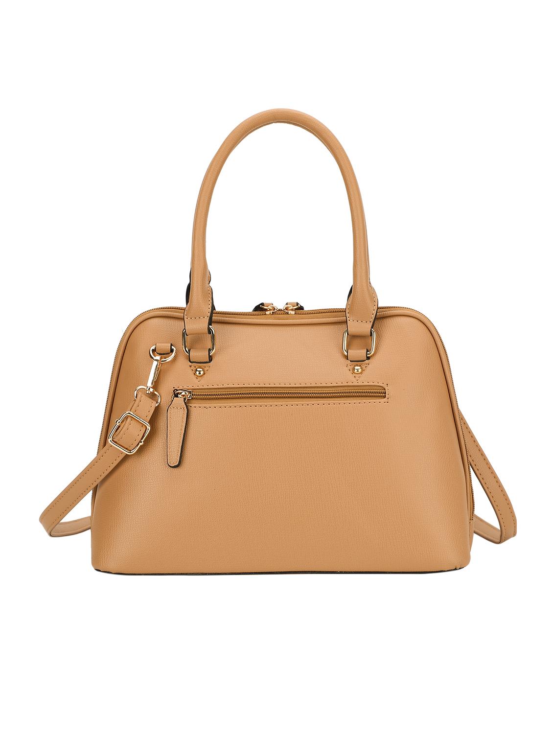 beige leatherette (pu) regular handbag - 16953614 - Zoom Image - 2