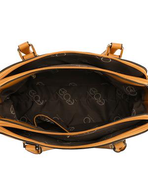 tan leatherette (pu) regular handbag - 16953616 - Standard Image - 3