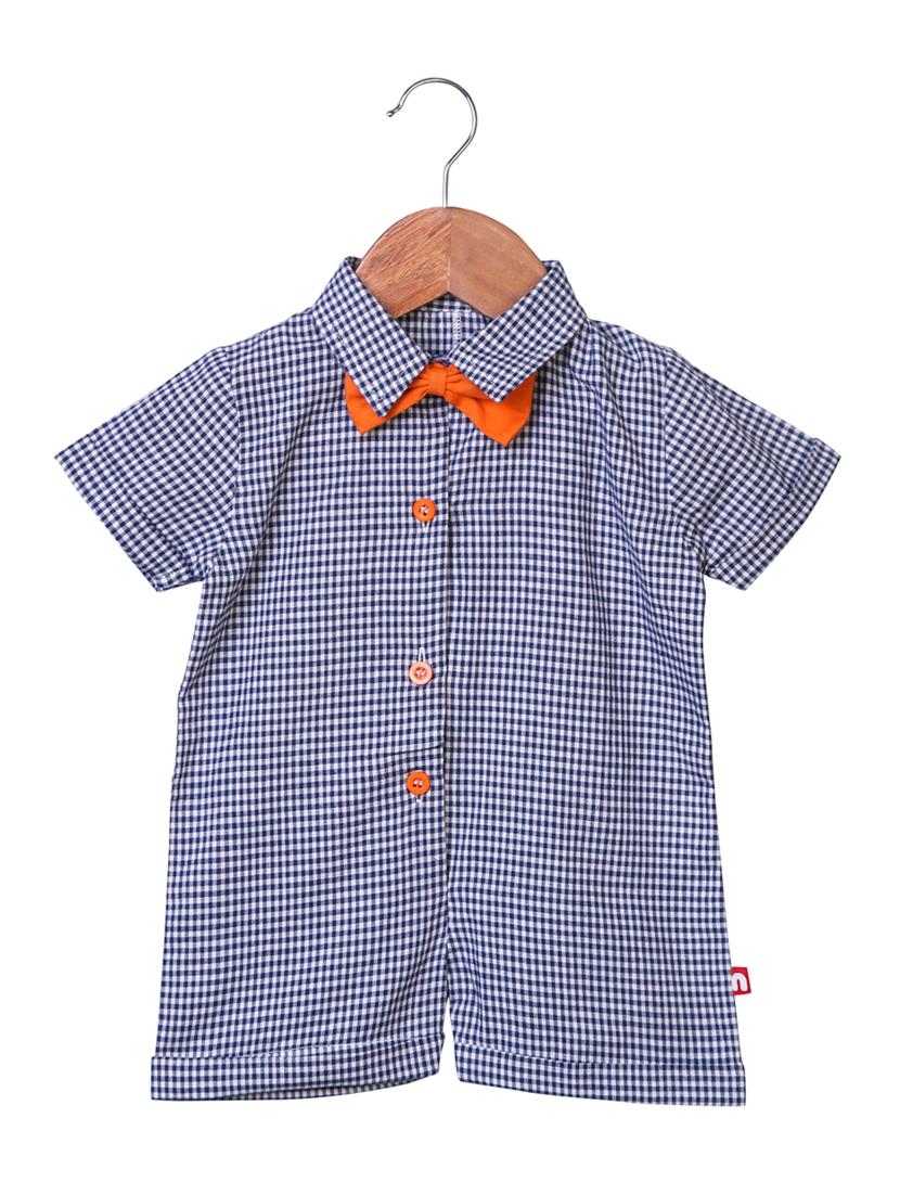 dark blue cotton rompers onesies - 16953653 - Zoom Image - 1