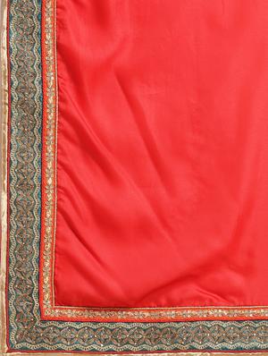 half & half embroidered saree with blouse - 16953656 - Standard Image - 5