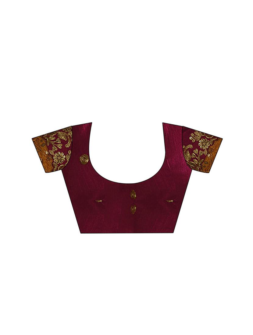 embroidered half & half saree with blouse - 16953659 - Zoom Image - 2