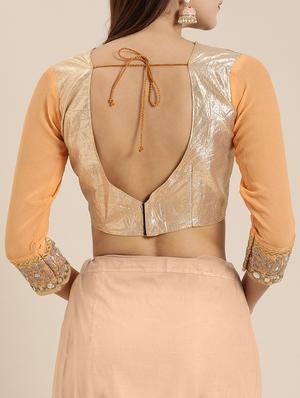 tonal embroidered saree with blouse - 16953670 - Standard Image - 4