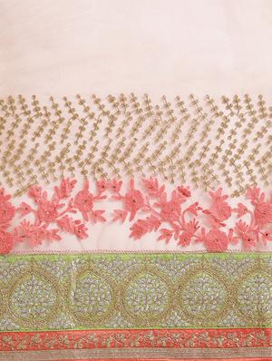 bordered embroidered saree with blouse - 16953672 - Standard Image - 6