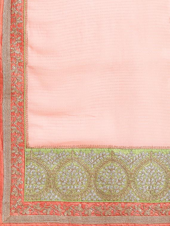 bordered embroidered saree with blouse - 16953672 - Zoom Image - 5