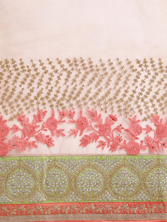 bordered embroidered saree with blouse - 16953672 - Zoom Image - 6