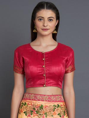 half & half embroidered saree with blouse - 16953679 - Standard Image - 3