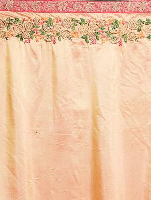 half & half embroidered saree with blouse - 16953679 - Standard Image - 4
