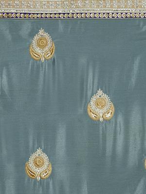 ombre embroidered saree with blouse - 16953687 - Standard Image - 4