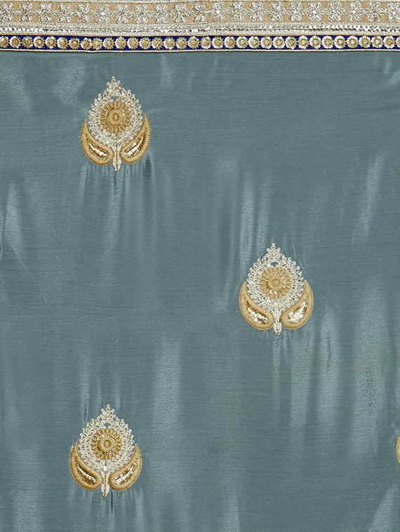 ombre embroidered saree with blouse - 16953687 - Zoom Image - 4