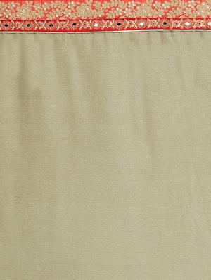 half & half embroidered saree with blouse - 16953688 - Standard Image - 4