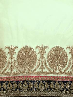 half & half embroidered saree with blouse - 16953692 - Standard Image - 6