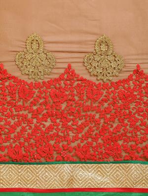 embroidered half & half saree with blouse - 16953695 - Standard Image - 6