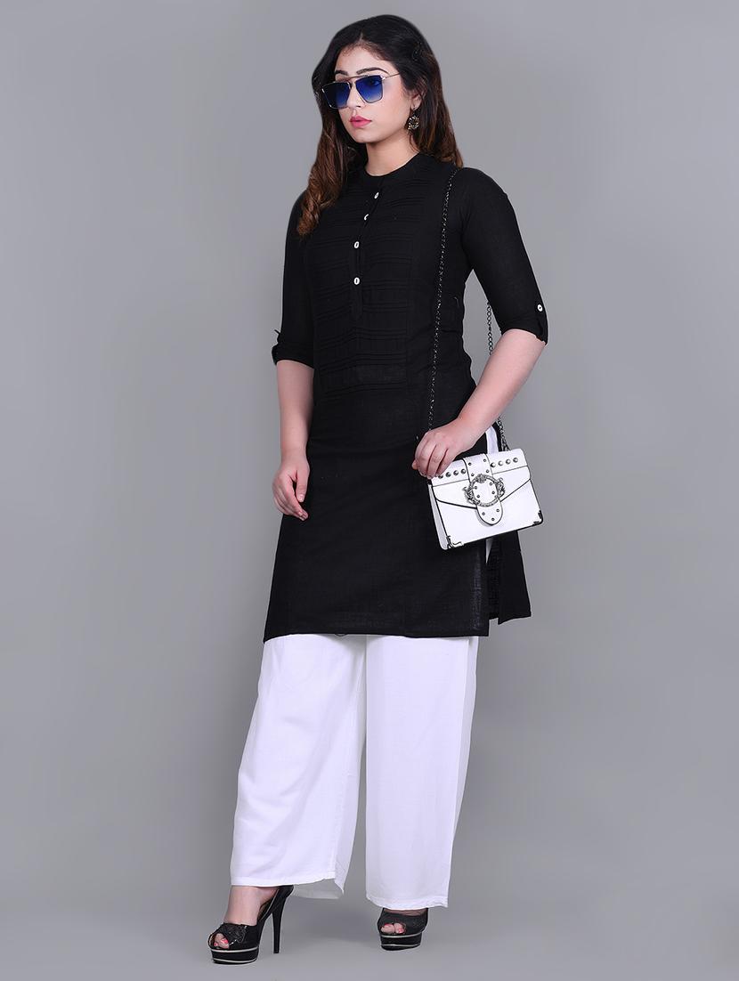 solid kurta palazzo set - 16953835 - Zoom Image - 2