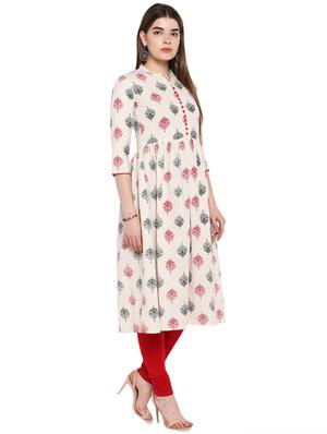 block print a-line kurta - 16953864 - Standard Image - 2