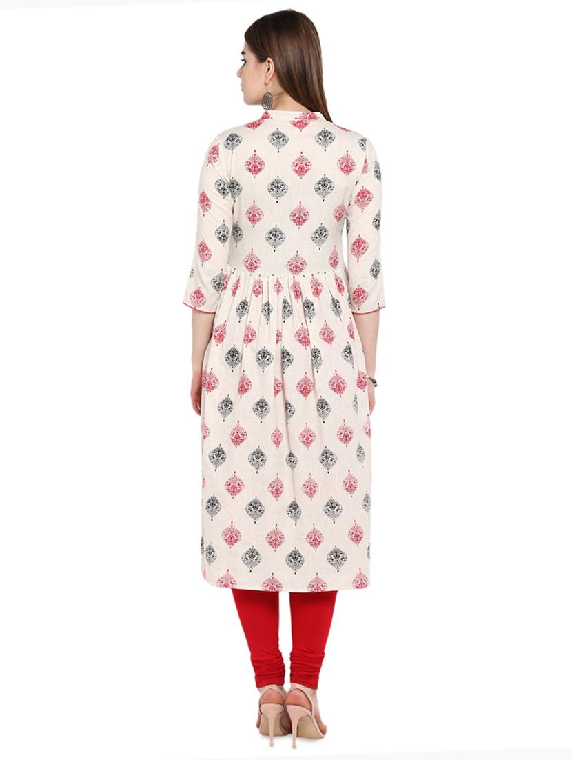 block print a-line kurta - 16953864 - Zoom Image - 3