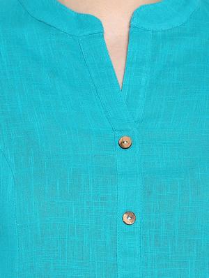 solid straight kurta - 16953868 - Standard Image - 4