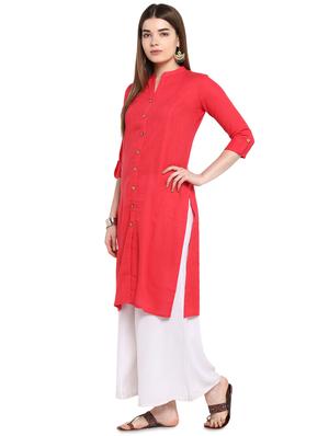 solid straight kurta - 16953870 - Standard Image - 2