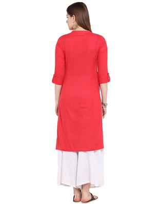 solid straight kurta - 16953870 - Standard Image - 3