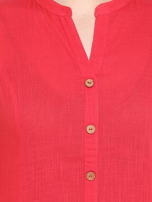 solid straight kurta - 16953870 - Standard Image - 4
