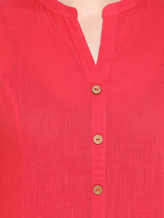 solid straight kurta - 16953870 - Zoom Image - 4