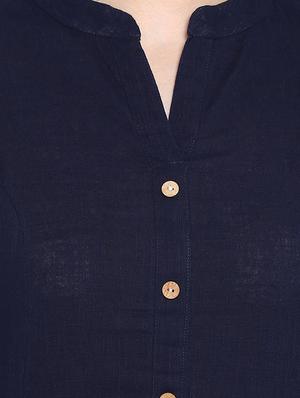 solid straight kurta - 16953871 - Standard Image - 4