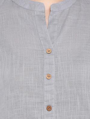 solid straight kurta - 16953872 - Standard Image - 4