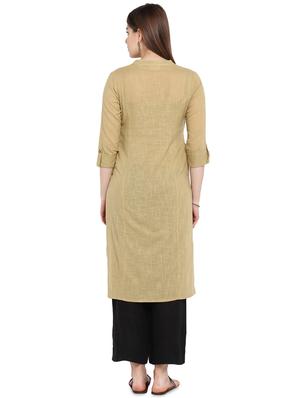solid straight kurta - 16953873 - Standard Image - 3