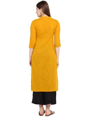 solid straight kurta - 16953875 - Standard Image - 3