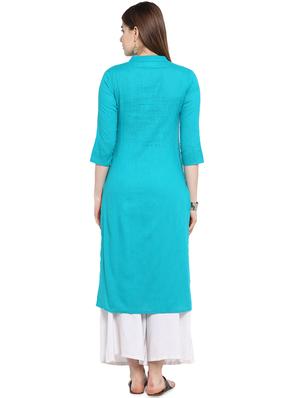 solid straight kurta - 16953877 - Standard Image - 3