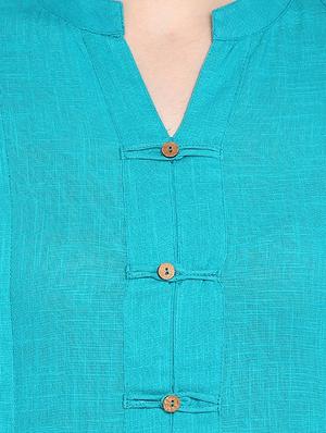 solid straight kurta - 16953877 - Standard Image - 4