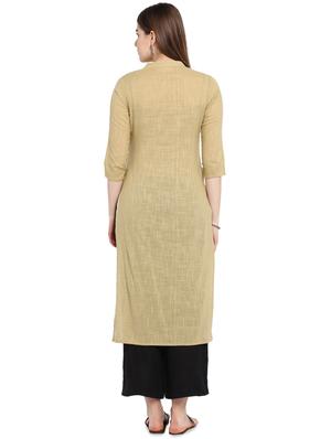 solid straight kurta - 16953878 - Standard Image - 3