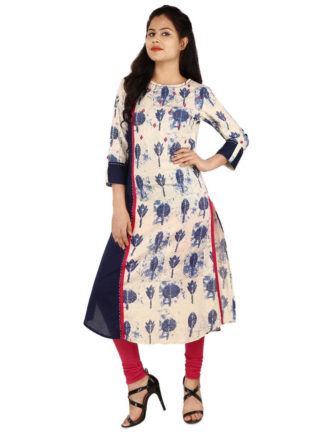 printed straight kurta - 16953892 - Zoom Image - 1