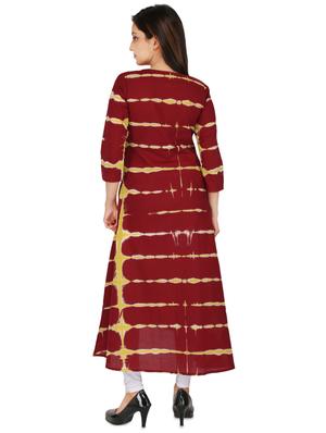 shibori print layered kurta - 16953896 - Standard Image - 3