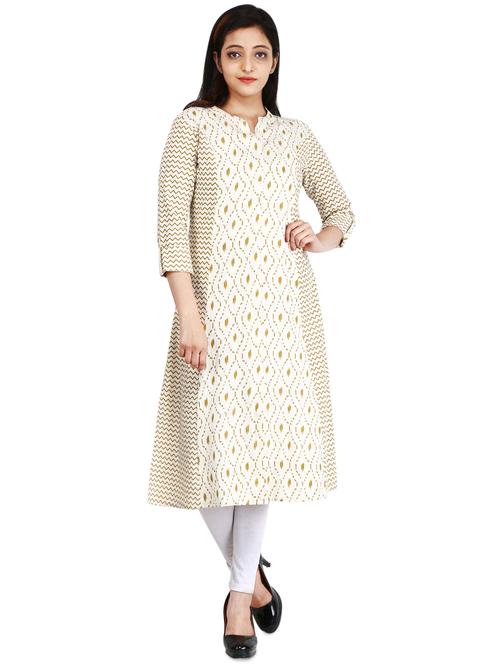 ikat a-line kurta - 16953899 - Standard Image - 1