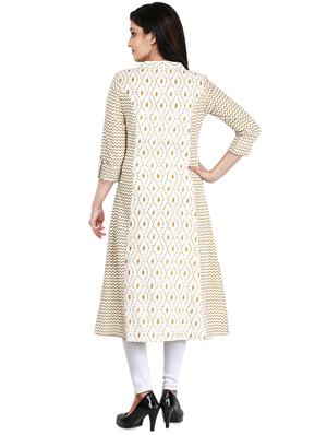 ikat a-line kurta - 16953899 - Standard Image - 3