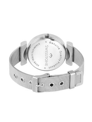 swisstone ck340-pnk-ch stainless steel chain analog wrist watch for women - 16954026 - Standard Image - 3