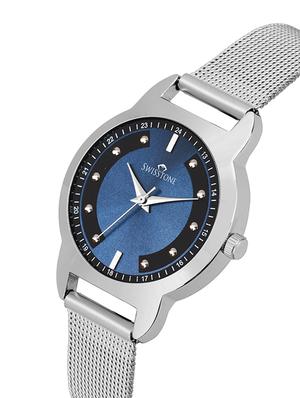 swisstone sw-l143-blu-ch stainless steel chain analog wrist watch for women - 16954028 - Standard Image - 2