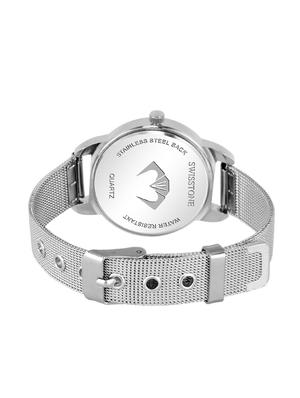 swisstone sw-l143-blu-ch stainless steel chain analog wrist watch for women - 16954028 - Standard Image - 3